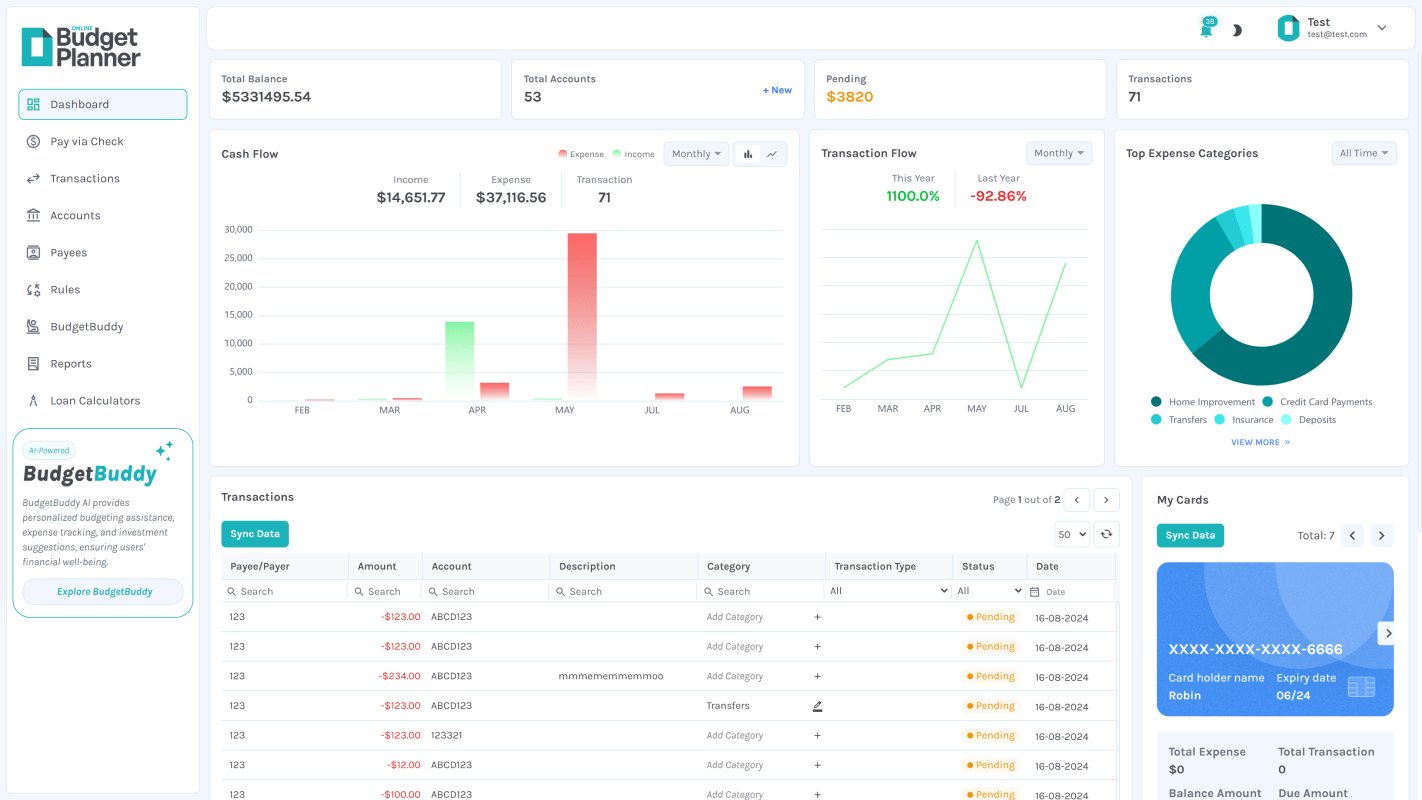 Online Budget Planner